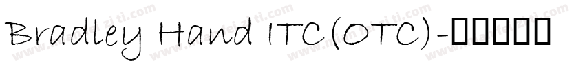 Bradley Hand ITC(OTC)字体转换